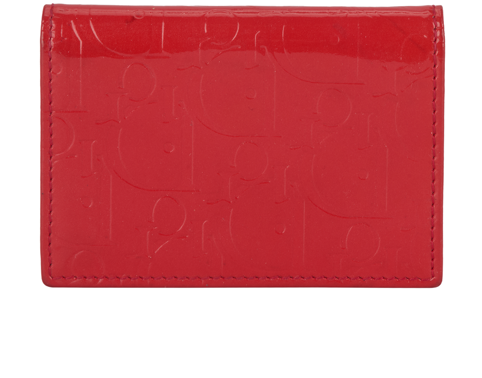 Christian Dior Flap Wallet, &pound;150, Accessories, Red, Patent Leather, Back view